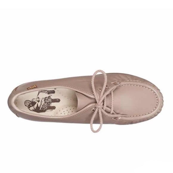 SAS Siesta Lace Up Moccasin Shoes Mocha Comfort Oxford Classic Office Size 4.5 M - Picture 2 of 16